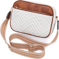 Quilted Crossbody Vegan Leather Handbag 