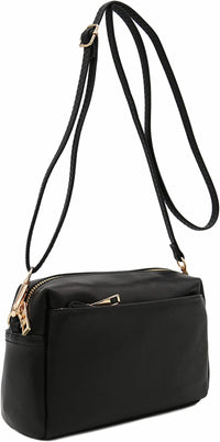 Triple Zip Small Crossbody Bag (AD)