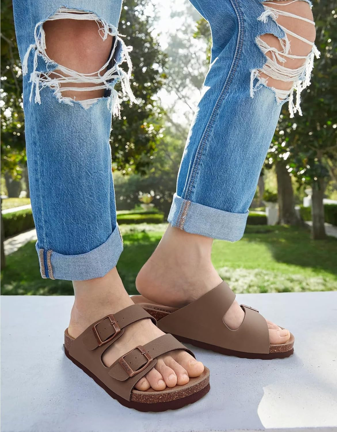 Comfortable Cork Sandal With Adjustable Strap