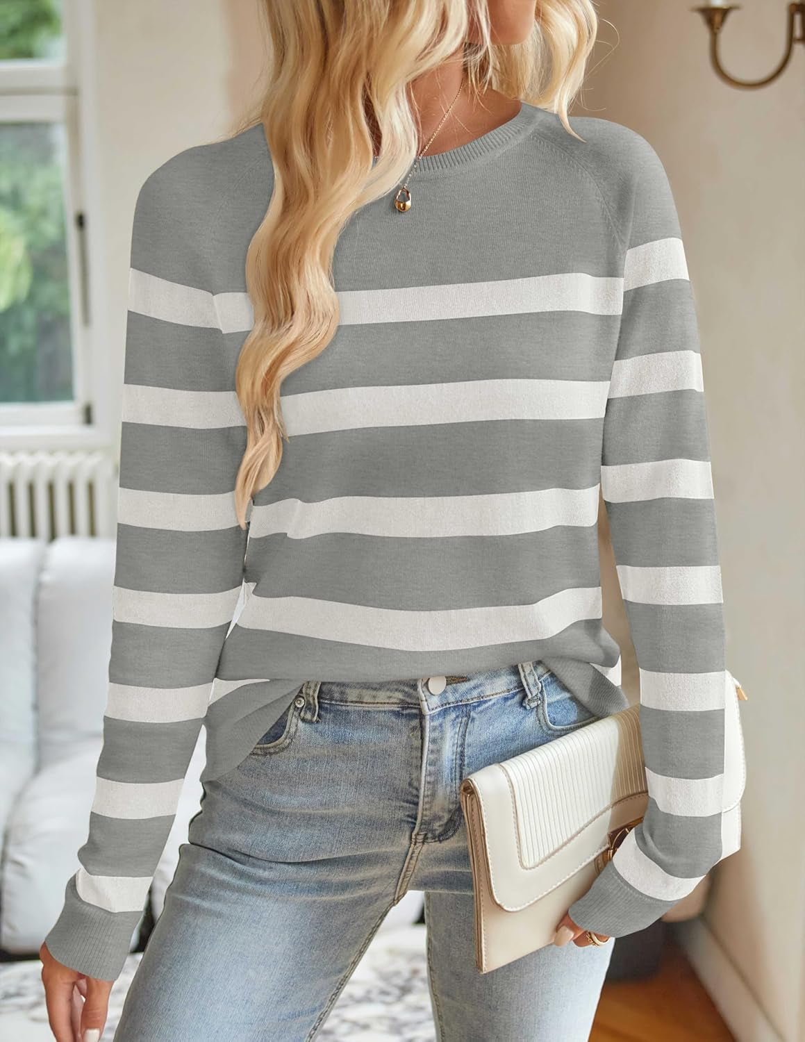 Long Sleeve Comftorable Striped Top